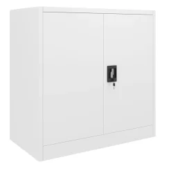 Aktenschrank mit 3 Böden 90 x 90 cm weiss