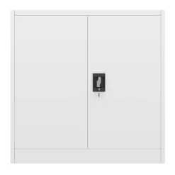 Aktenschrank mit 3 Böden 90 x 90 cm weiss