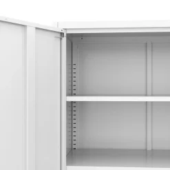 Aktenschrank mit 3 Böden 90 x 90 cm weiss