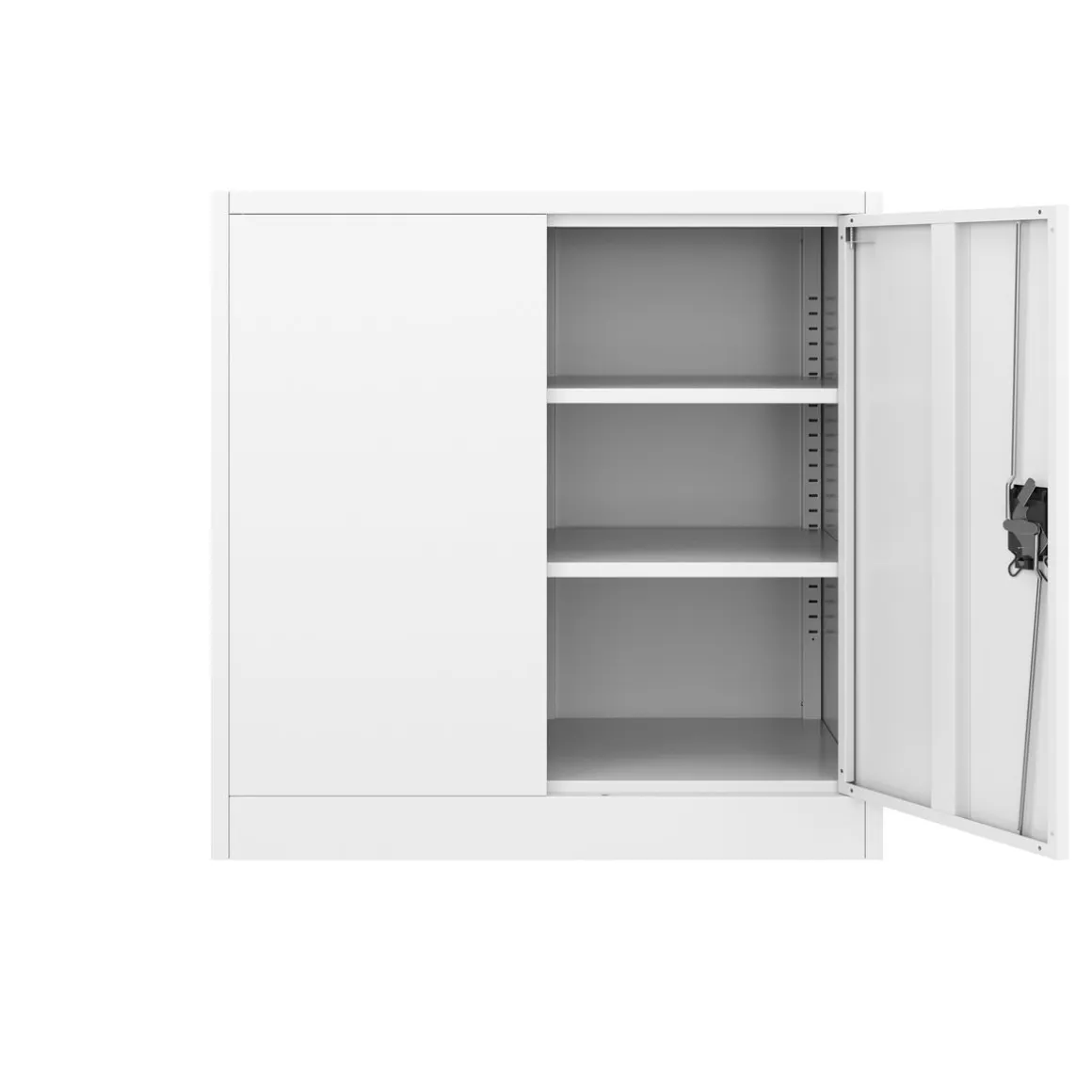 Aktenschrank mit 3 Böden 90 x 90 cm weiss