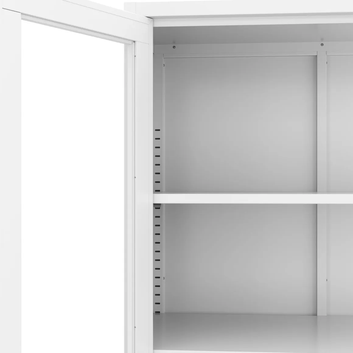 Aktenschrank mit Glastüren 90 x 185 cm weiss