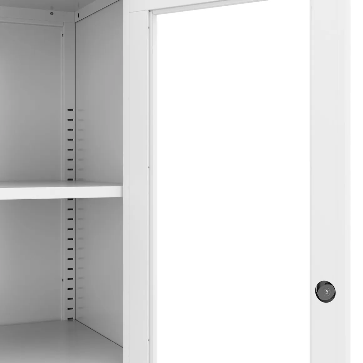 Aktenschrank mit Glastüren 90 x 185 cm weiss