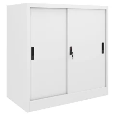 Aktenschrank mit 2 Schiebetüren 90 x 90 cm weiss