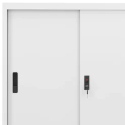 Aktenschrank mit 2 Schiebetüren 90 x 90 cm weiss