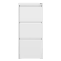 Aktenschrank mit 3 Schubladen 45 x 102 cm weiss