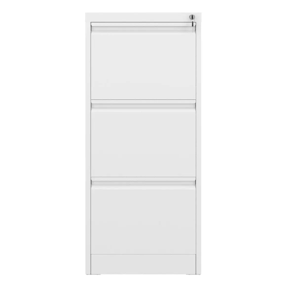 Aktenschrank mit 3 Schubladen 45 x 102 cm weiss