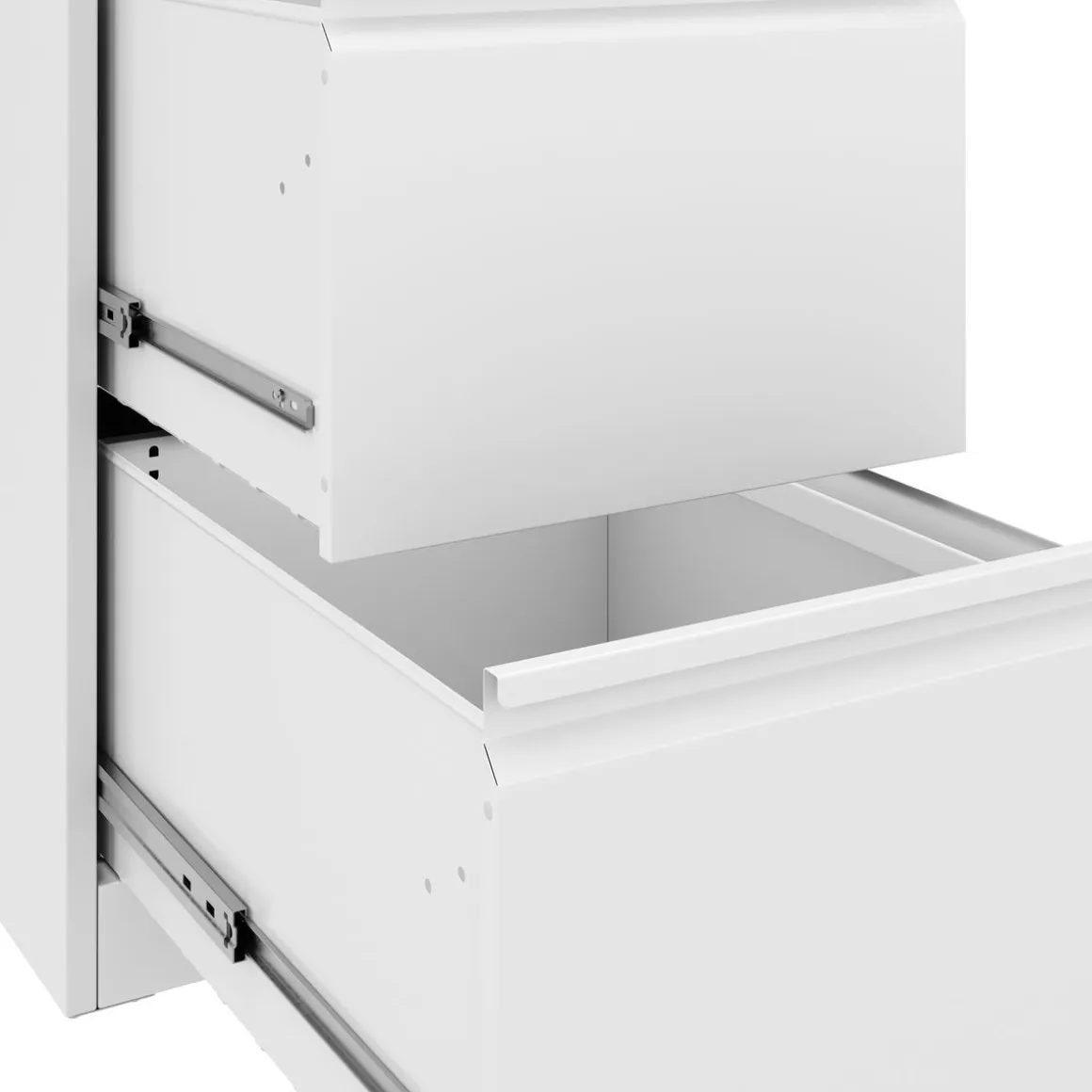 Aktenschrank mit 3 Schubladen 45 x 102 cm weiss