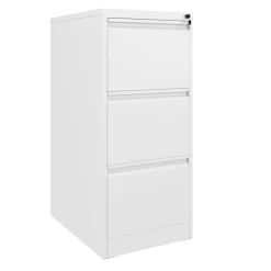 Aktenschrank mit 3 Schubladen 45 x 102 cm weiss