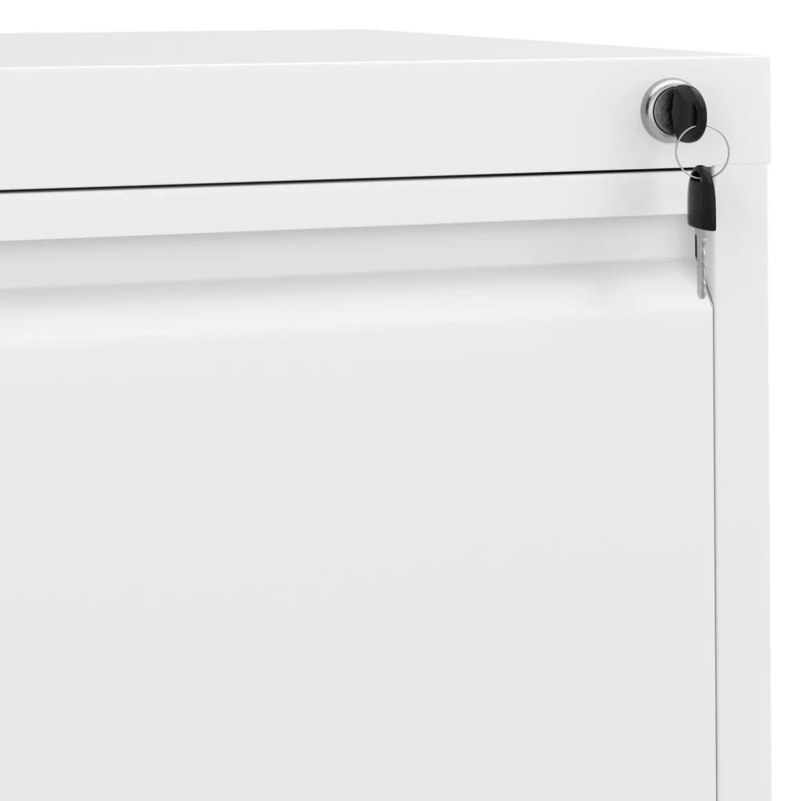 Aktenschrank mit 3 Schubladen 45 x 102 cm weiss