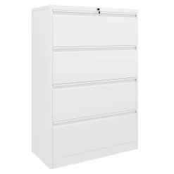 Aktenschrank mit 4 Schubladen 90 x 133 cm weiss