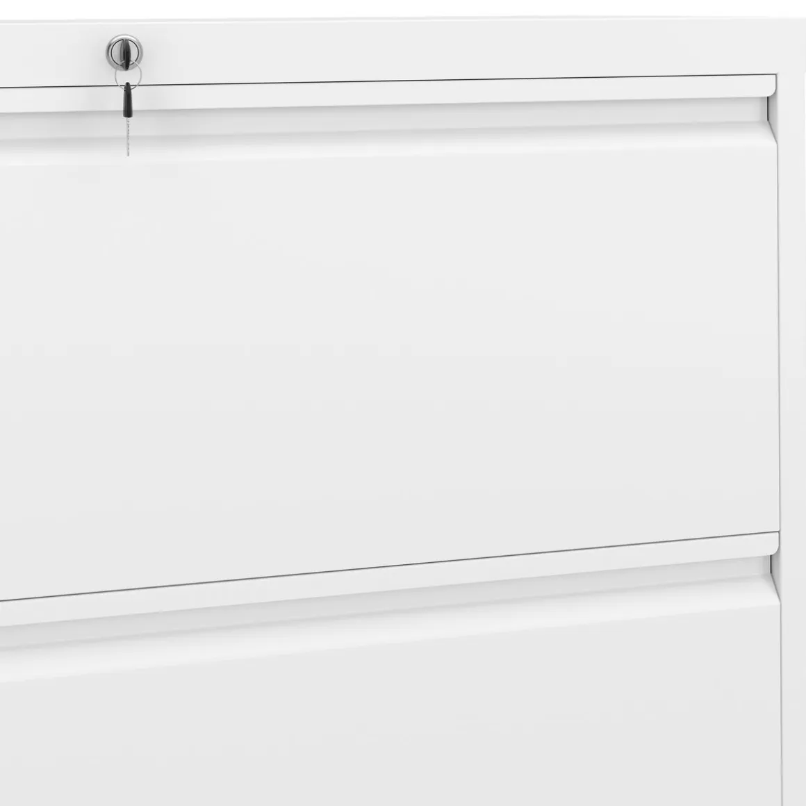 Aktenschrank mit 4 Schubladen 90 x 133 cm weiss