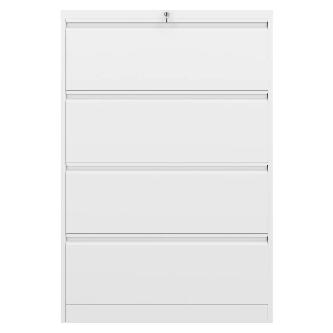 Aktenschrank mit 4 Schubladen 90 x 133 cm weiss