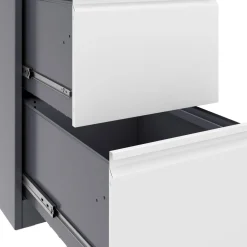 Aktenschrank mit 3 Schubladen 45 x 102 cm anthrazit/grau