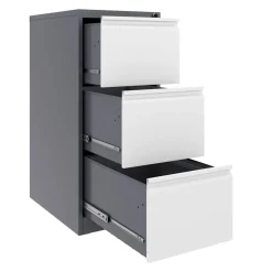 Aktenschrank mit 3 Schubladen 45 x 102 cm anthrazit/grau