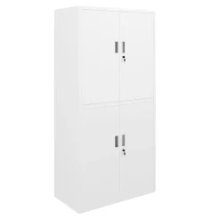 Aktenschrank mit 4 Türen 90 x 185 cm weiss