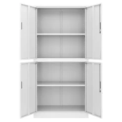 Aktenschrank mit 4 Türen 90 x 185 cm weiss