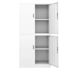Aktenschrank mit 4 Türen 90 x 185 cm weiss