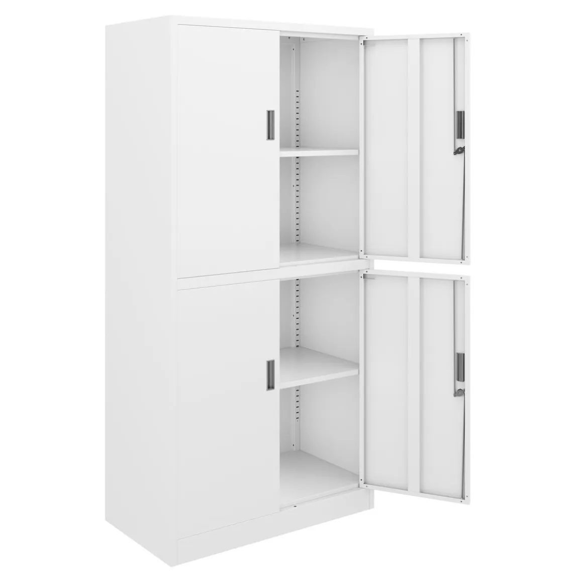 Aktenschrank mit 4 Türen 90 x 185 cm weiss