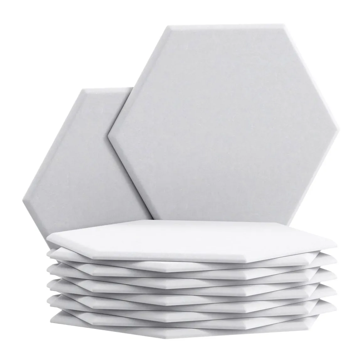 Akustikplatte sechseckig 12er Set 36 x 30 cm weiss