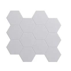 Akustikplatte sechseckig 12er Set 36 x 30 cm weiss