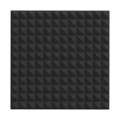 Akustikschaumplatte Pyramiden 24er Set 30 x 30 cm schwarz