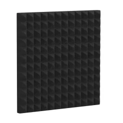 Akustikschaumplatte Pyramiden 24er Set 30 x 30 cm schwarz