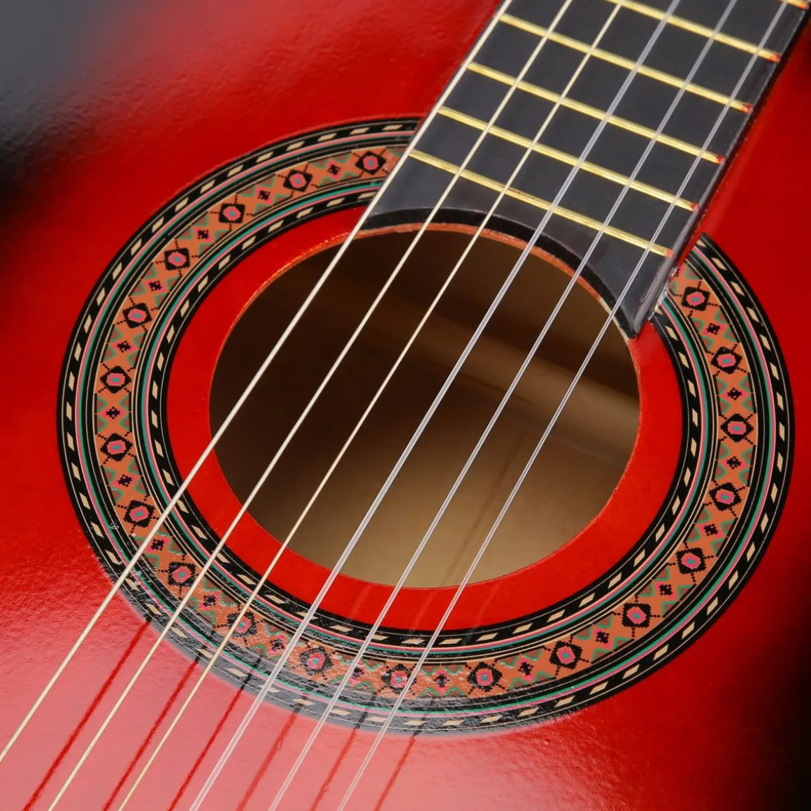 Akustische Gitarre rot