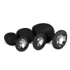 Anal Plug 3er Set aus Silikon schwarz