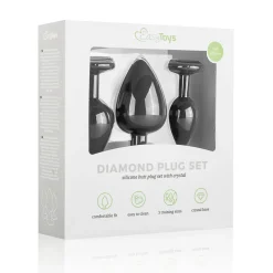 Anal Plug 3er Set aus Silikon schwarz