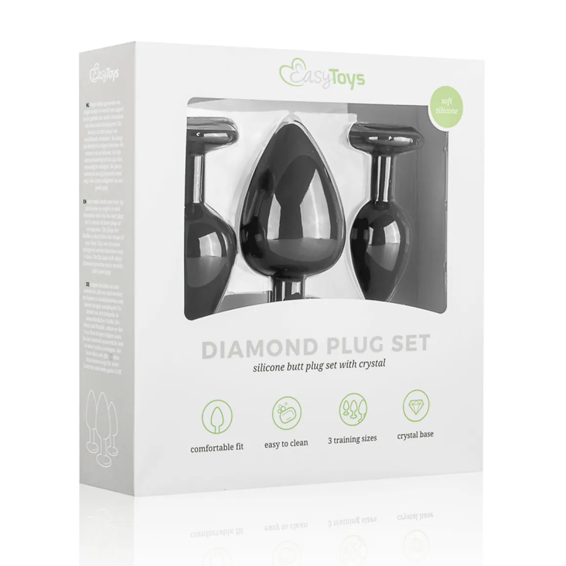 Anal Plug 3er Set aus Silikon schwarz