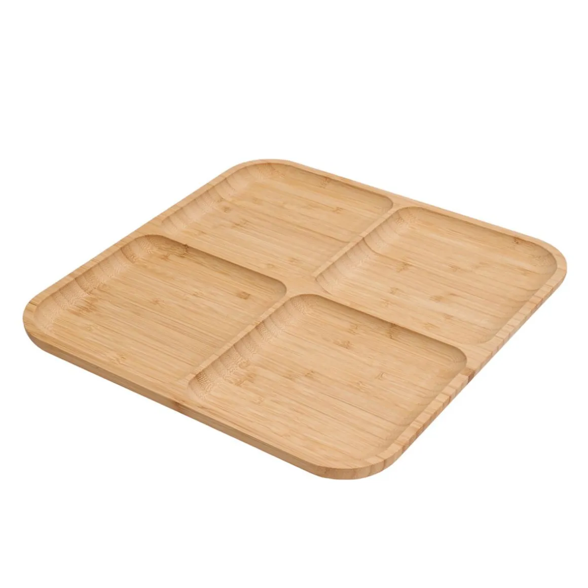 Apéroschale Servierset Bambus 30 x 30 cm