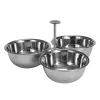 Apéroschale Servierset Edelstahl 3-teilig silber