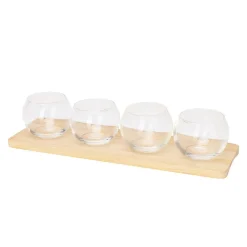 Apéroschale Servierset Glas 5-teilig