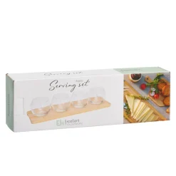 Apéroschale Servierset Glas 5-teilig