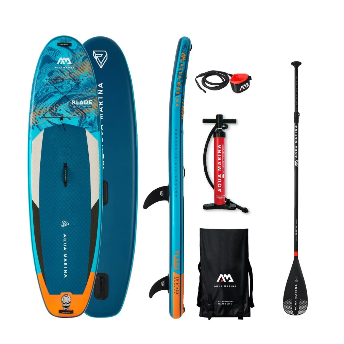 Aqua Marina Stand Up Paddle Windsurf BLADE blau 320 cm