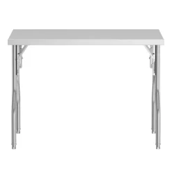 Arbeitstisch Edelstahl klappbar 122 x 61 cm silber