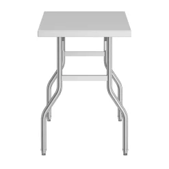 Arbeitstisch Edelstahl klappbar 122 x 61 cm silber