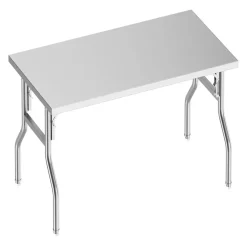 Arbeitstisch Edelstahl klappbar 122 x 61 cm silber