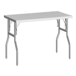 Arbeitstisch Edelstahl klappbar 122 x 61 cm silber