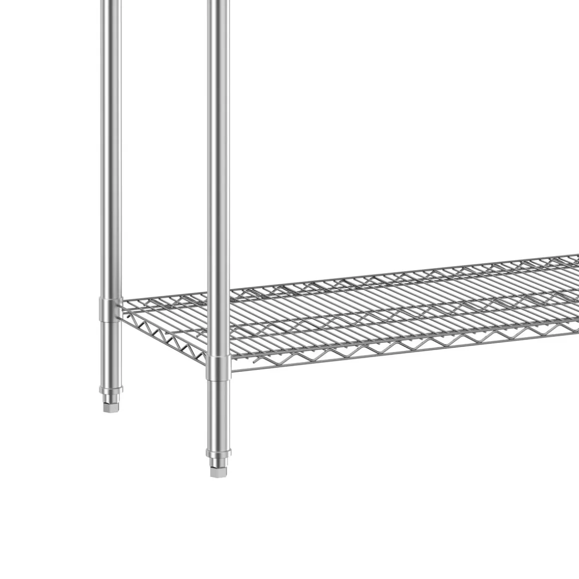 Arbeitstisch Edelstahl mit Ablage 120 x 61 cm silber