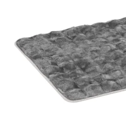 Armlehnenschoner Kunstfell 70 x 70 cm 2er Set anthrazit