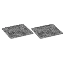 Armlehnenschoner Kunstfell 70 x 70 cm 2er Set anthrazit