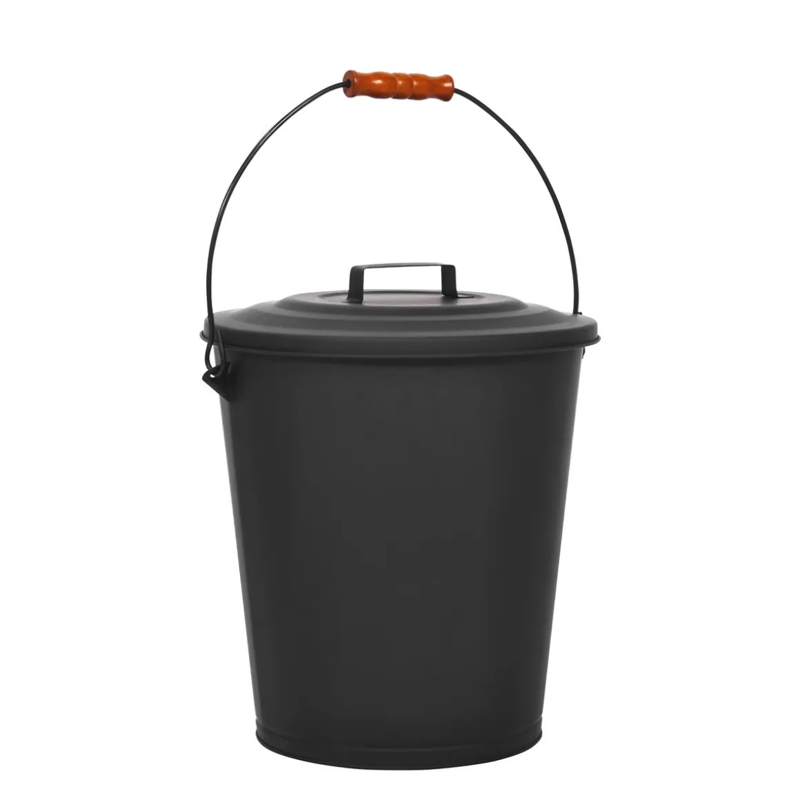 Ascheeimer mit Deckel und Kehrset 25L