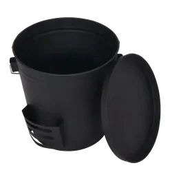 Ascheeimer mit Deckel und Schaufel 19L