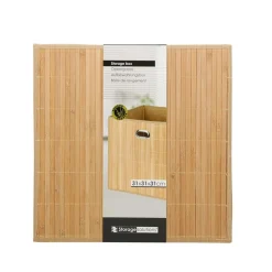Aufbewahrungsbox Bambus 31 x 31 cm natur