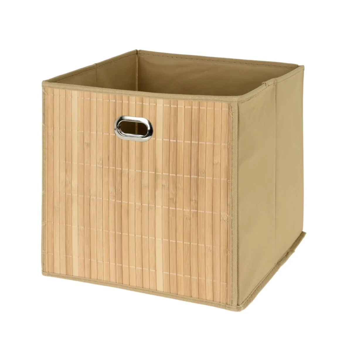 Aufbewahrungsbox Bambus 31 x 31 cm natur