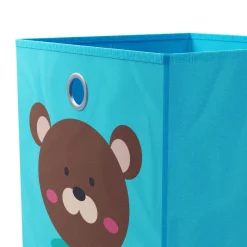 Aufbewahrungsbox Bär 33 x 33 cm 2er Set blau