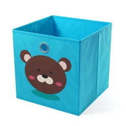 Aufbewahrungsbox Bär 33 x 33 cm 2er Set blau