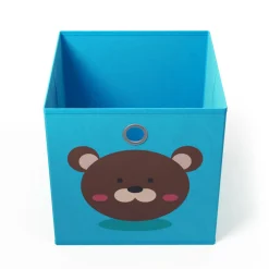 Aufbewahrungsbox Bär 33 x 33 cm 2er Set blau