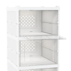 Aufbewahrungsbox faltbar 6 Ebenen weiss